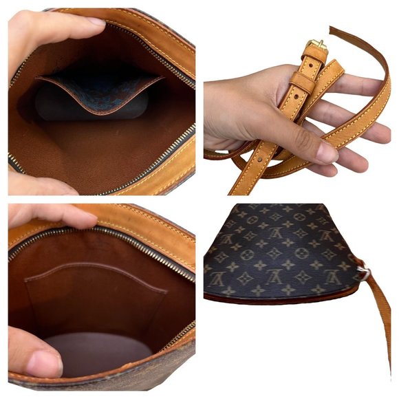 Louis Vuitton Black and Tan Monogram Crossbody Bag - Picture 9 of 11